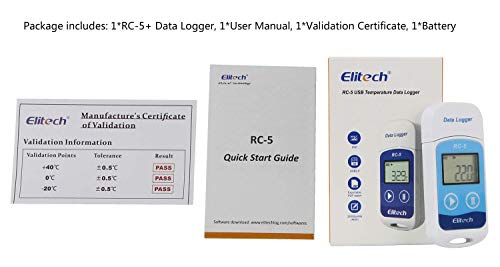 [ISO 17025 מוסמך] Elitech Digital Data Logger RC-5 USB טמפרטורה חיסון DDL DDL